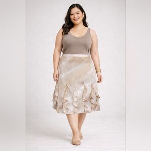Anne Klein NWT Ombre Ruffle Wave Skirt – Size 16